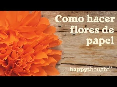 Como hacer flores de papel por el dia de los muertos - YouTube