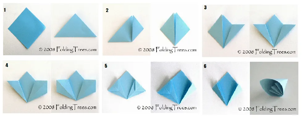 Tutorial rosas de origami - Imagui