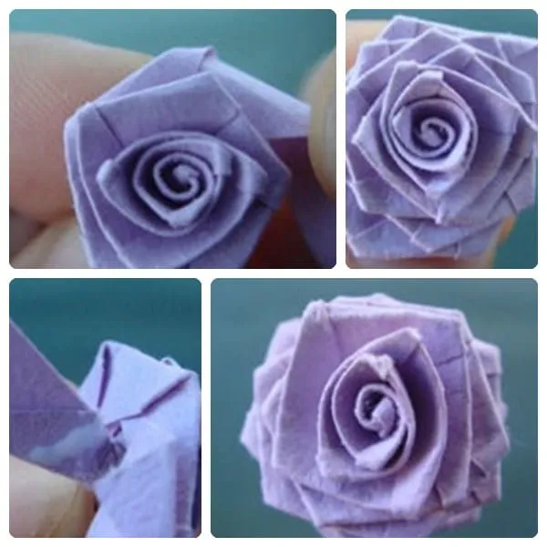 Cómo hacer flores de papel. Origami. Manualidad infantil con papel