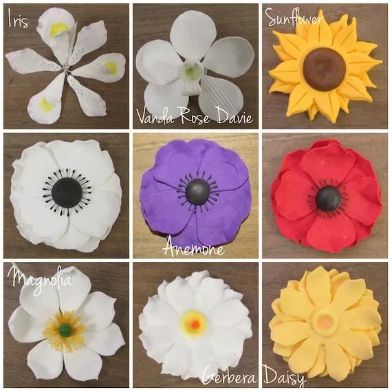 Flores de pastillaje: Anémona Vanda Rose Davies por FondantFlowers