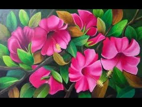 Como pintar flores al oleo -Curso - YouTube