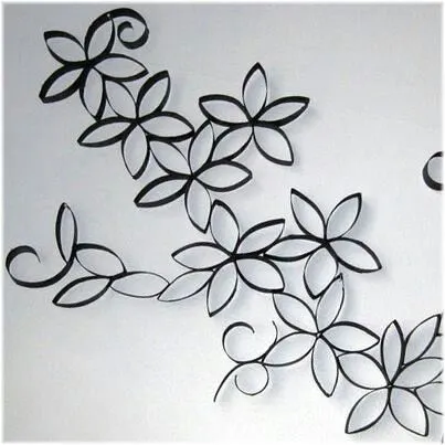 Flores con rollos de papel higienico | manualidades | Pinterest