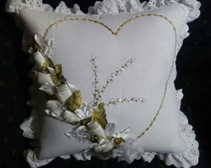 Flores de tela y liston on Pinterest | Ribbon Embroidery, Ribbon ...