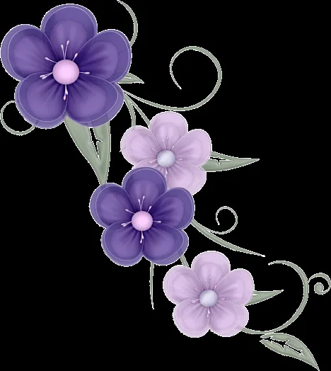 Flores violetas vector - Imagui