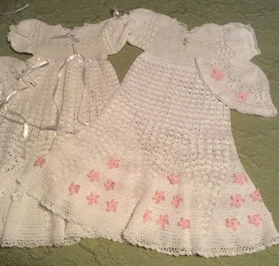 Flower petal christening gown crochet pattern | crochet baby dress ...