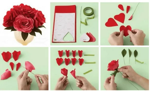 Como hacer un rosa de origami - Imagui