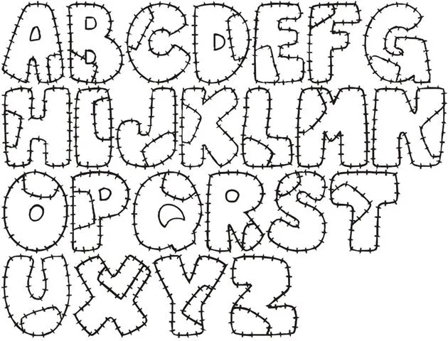 Molde de letras para hacer en fomi - Imagui