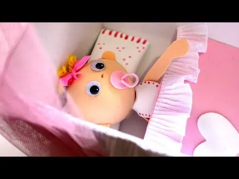 fofucha bebe con cuna de foamy o goma Eva - YouTube