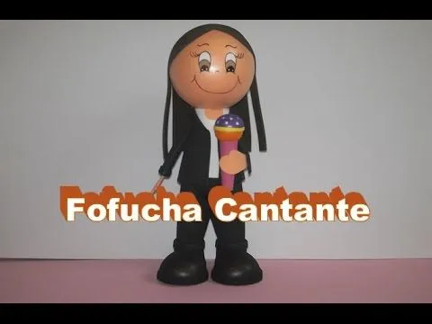 Fofucha Cantante rockera La Voz con micrófono de colores chaqueta ...