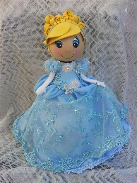 Fofucha Cenicienta. Muñeca princesa Disney. Vestido en goma eva ...
