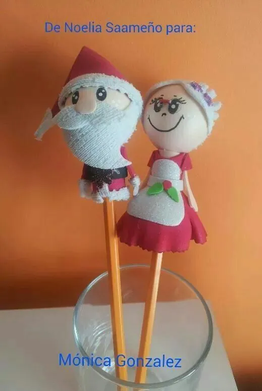 Fofucha Mama Noel o Abuela Noel. Hecha en foamy en 3D. | Christmas ...