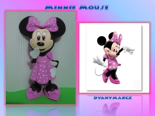 Molde de goma eva de Minnie Mouse - Imagui