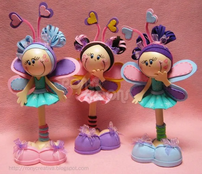 FOFUCHA MARIPOSA | Foamy | Pinterest | Fairy Figurines, Fondant ...