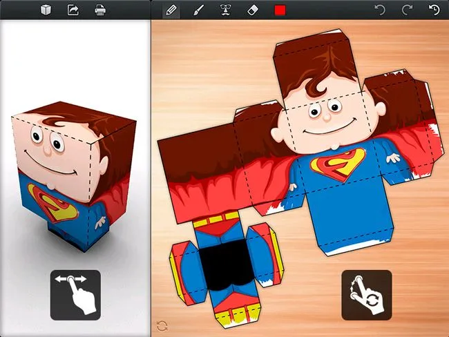 foldify, crea recortables con tu iPad para luego hacer figuras 3D