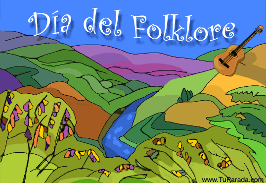 dia del folklore animada tarjeta electronica