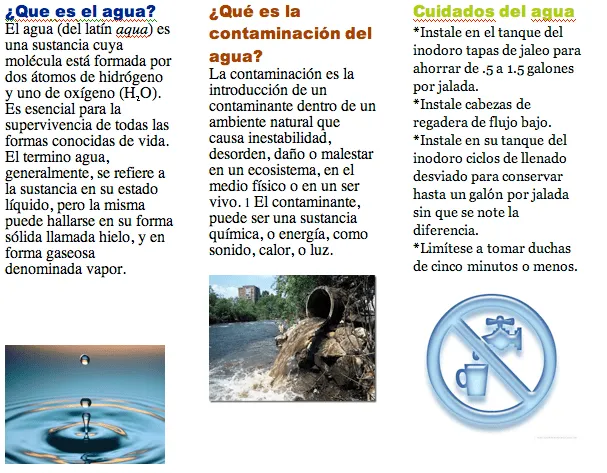 Folletos de la contaminacion del agua - Imagui