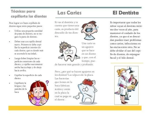 Folletos sobre cuidado de los dientes en niños - Imagui