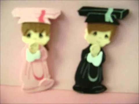 Moldes de muñecos de graduación hechos en foami - Imagui