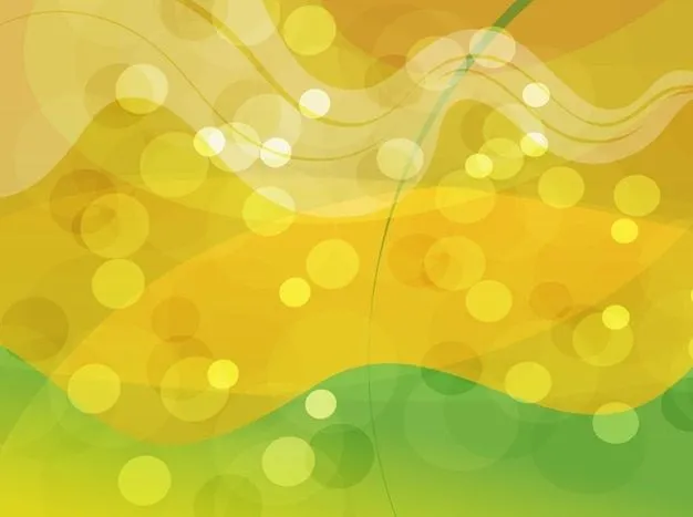 Fondo abstracto con las ondas de color amarillo y verde ...