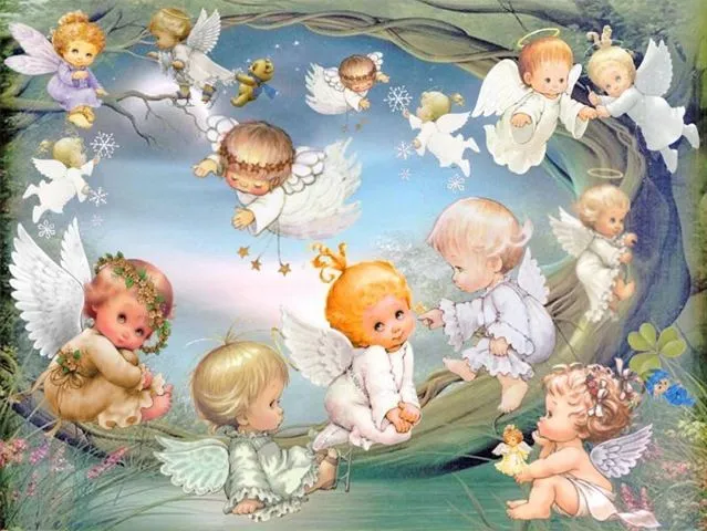 Fondo con angelitos para niño - Imagui