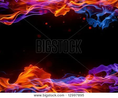 Fondo azul y rojo fuego Fotos stock e Imágenes stock | Bigstock