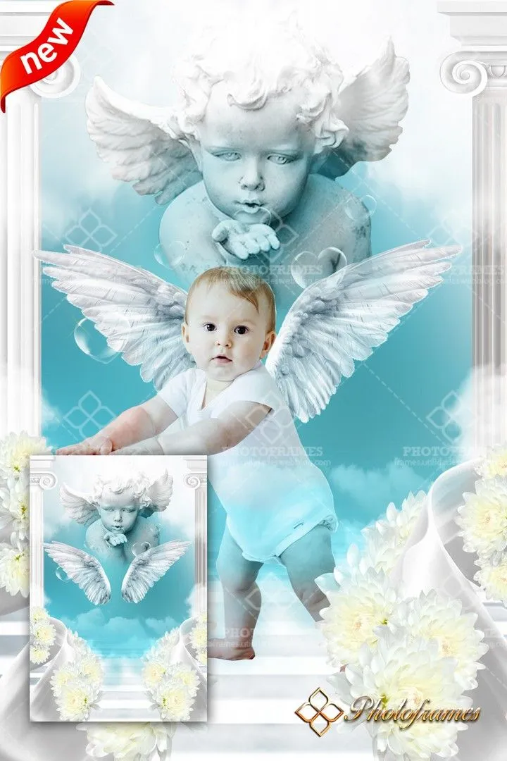 Fondo de cielo para hacer fotomontajes de fotos de bebés o niños | Photo  Frames