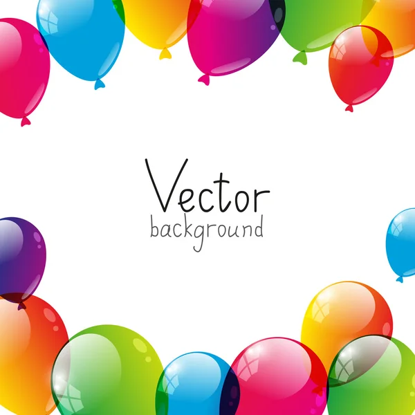 Fondo de cumpleaños con globos de color — Vector stock © Huhli13 ...