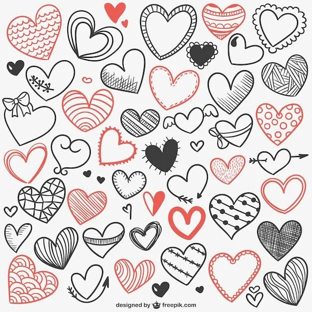 Fondo de dibujos de corazones | Descargar Vectores gratis