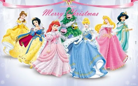 Fondo Feliz Navidad Princesas Disney. - Fondos de Pantalla ...