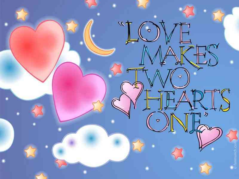 Fondo de pantalla: El amor hace que dos corazones sean sólo uno, Amor ...