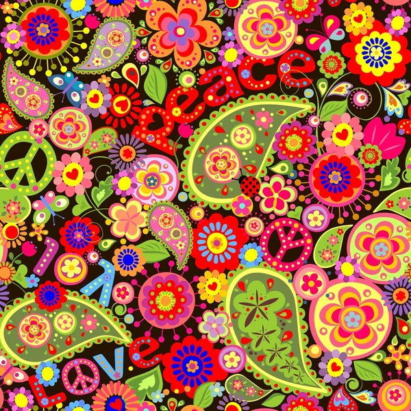 Fondo de pantalla de hippie con flores coloridas primaverales y ...