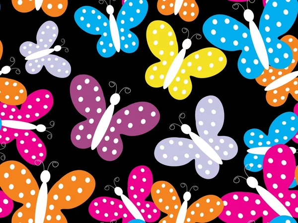 Fondo de pantalla de mariposa colorida patrón — Vector stock ...