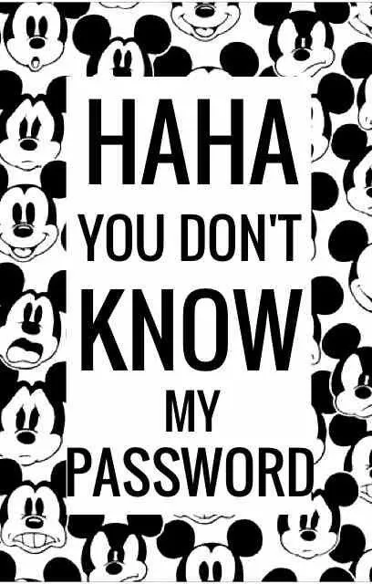 Fondo de pantalla | Mickey Mouse | haha you don't know my password ...