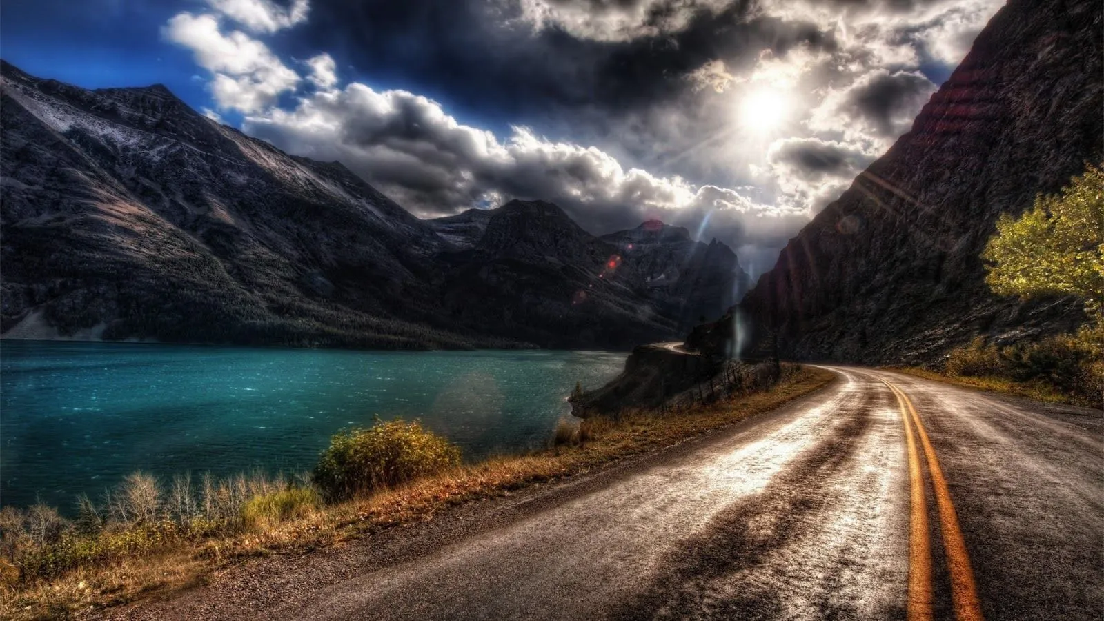 Fondo de Pantalla Paisajes Carretera con vistas increibles en HDR ... Fondo de Pantalla Paisajes Carretera con vistas increibles en HDR ...