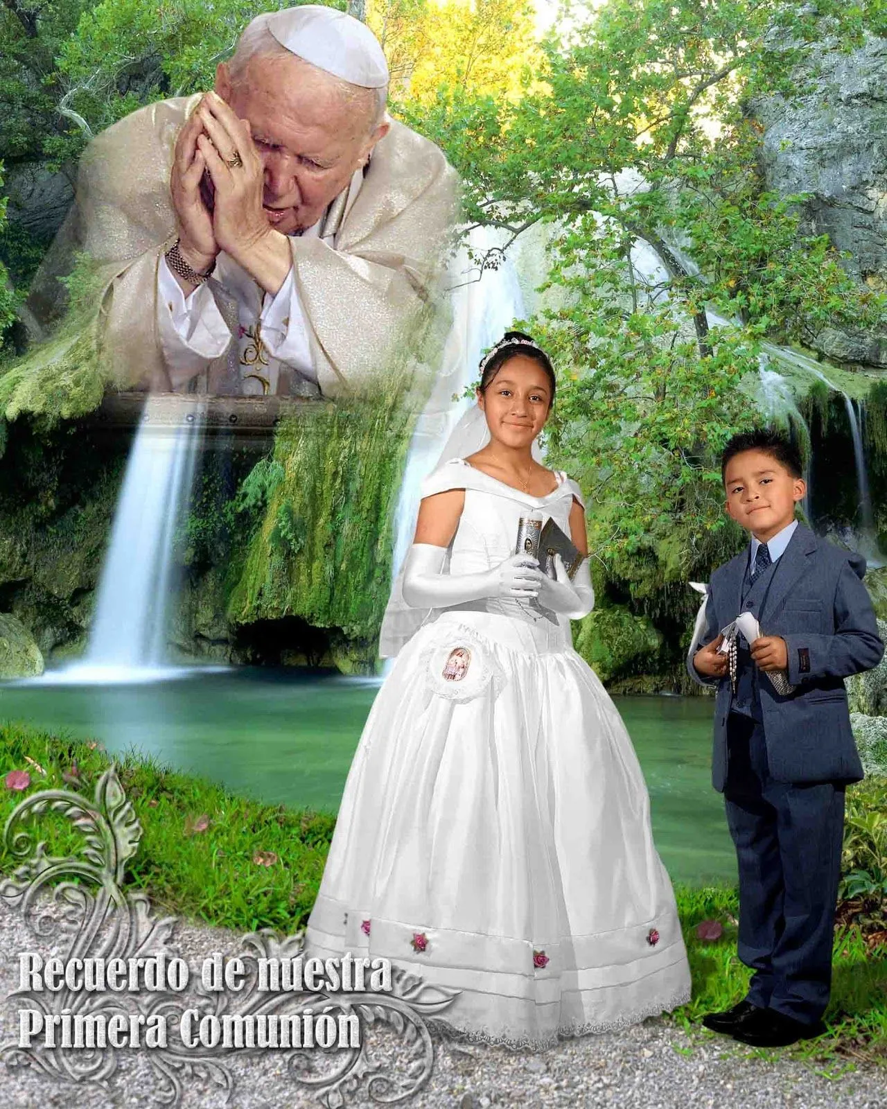 Plantillas para Photoshop 2014: Fondo religioso para Primera Comunión Plantillas para Photoshop 2014: Fondo religioso para Primera Comunión