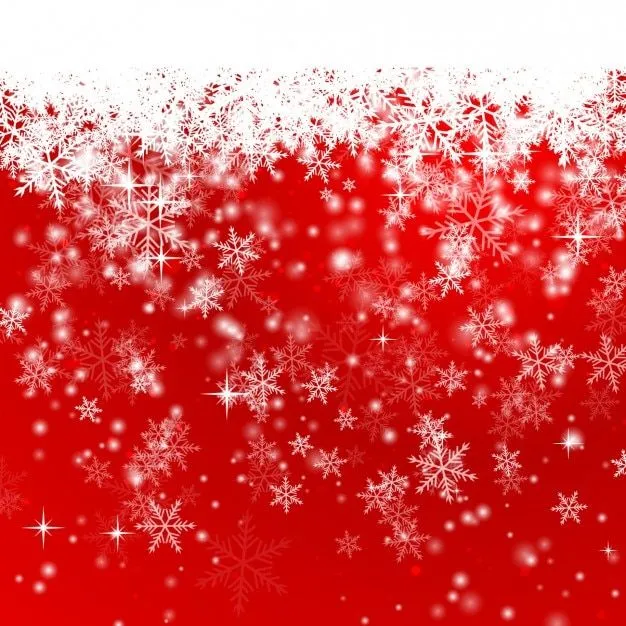 Fondo rojo navideño de copos de nieve | Descargar Vectores gratis