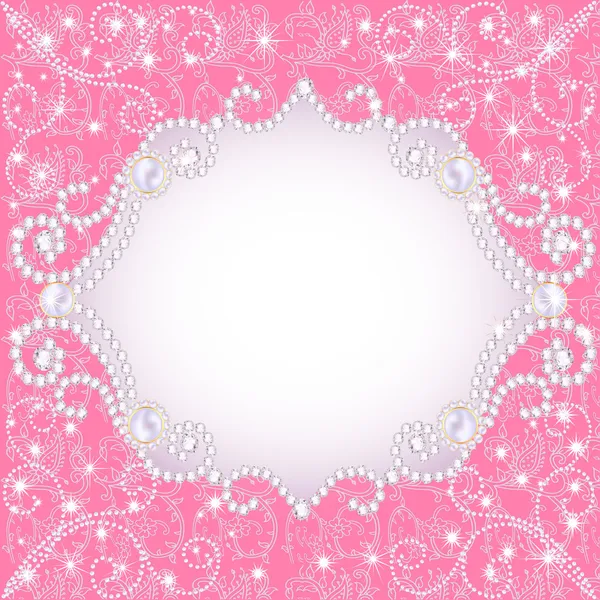 Fondo rosa con perlas, para invitar a — Vector stock © Yurkina ...