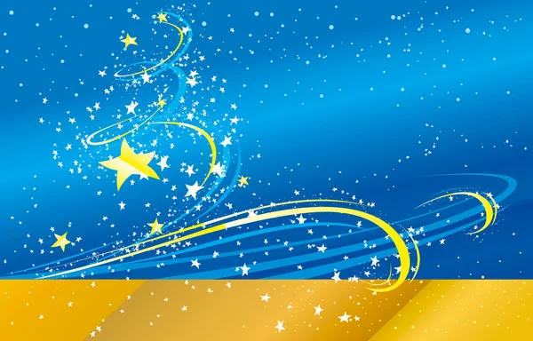 Fondo de vector azul con estrellas — Vector stock © LoopAll #5782138