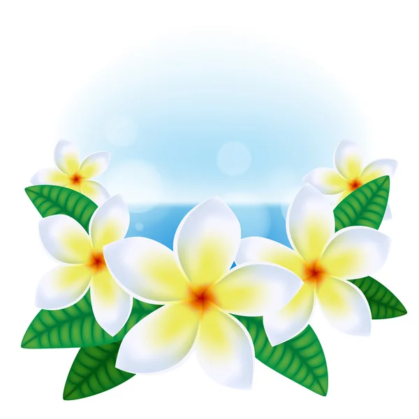 Fondo de verano con flores hawaianas — Vector stock © rea_molko ...