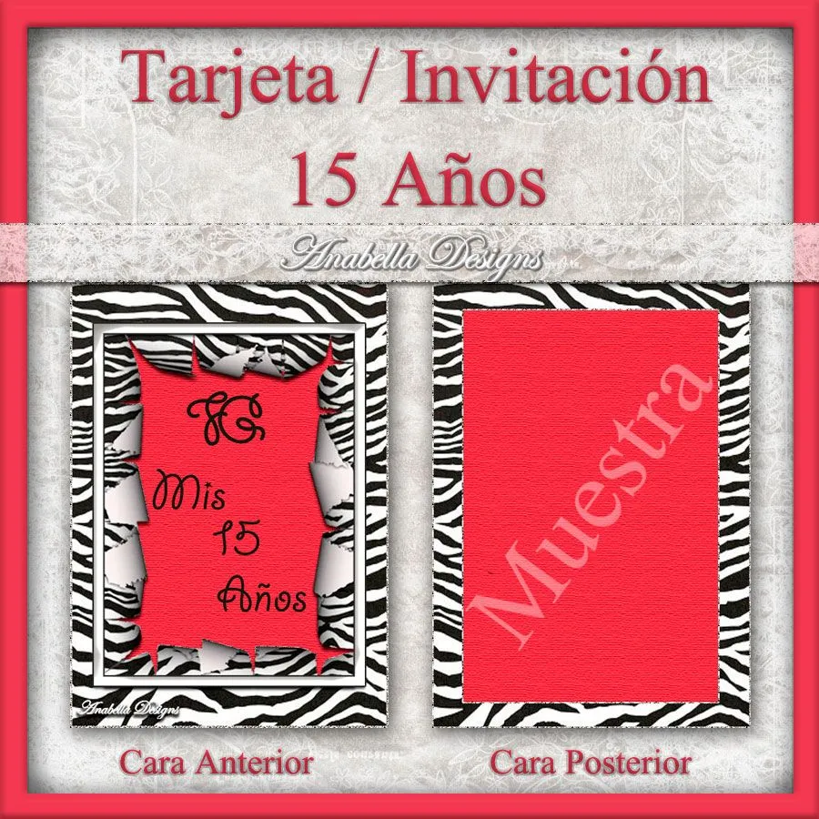 Fondos Anabella: Tarjetas / Invitaciones *15 Años