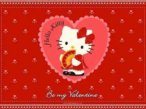 Fondos de escritorio Hello Kitty San Valentín