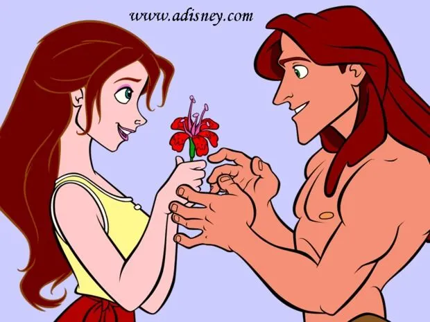 Fondos de escritorios Disney - Tarzán y Jane enamorados