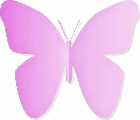 Mariposa rosa de papel. | DIBUJOS DIBUJOS