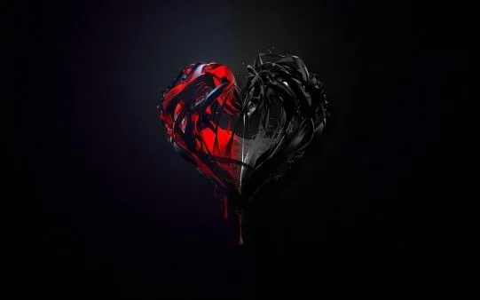 Fondos de pantalla corazones negros - Imagui