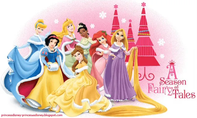 Princesas Disney: Imagen navideña de las Princesas Disney ...