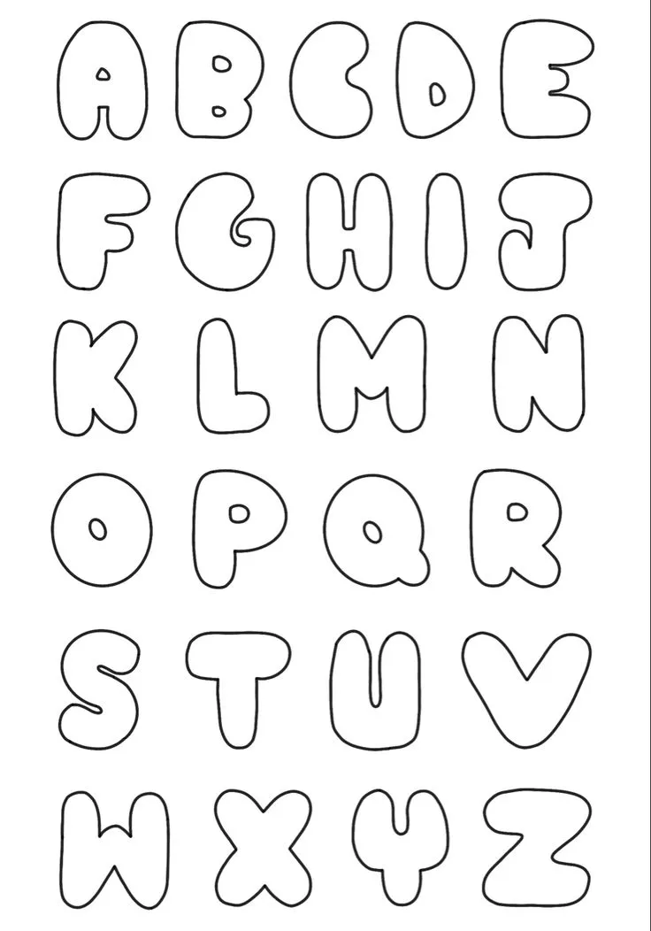 Font alphabet | Tipos de letras abecedario, Moldes de letras bonitas, Letras bonitas y faciles Font alphabet | Tipos de letras abecedario, Moldes de letras bonitas, Letras bonitas y faciles