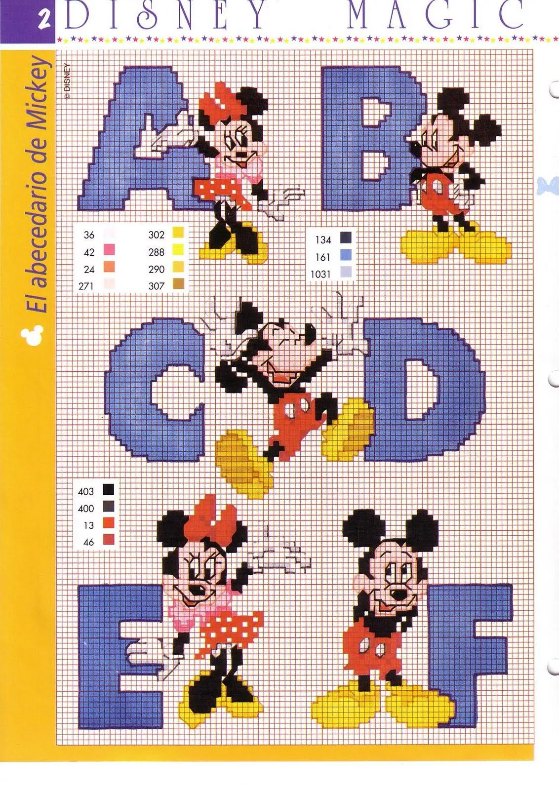 FORMAS Y COLORES: ABECEDARIO DISNEY PARA PUNTO DE CRUZ FORMAS Y COLORES: ABECEDARIO DISNEY PARA PUNTO DE CRUZ