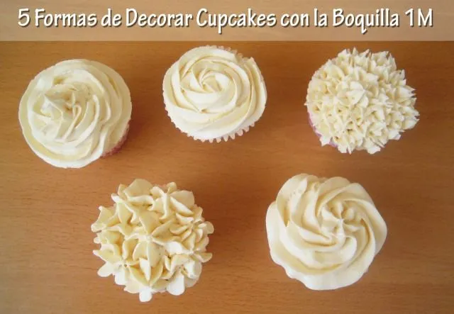 5 Formas de Decorar Cupcakes con la Boquilla 1M (con vídeos ...