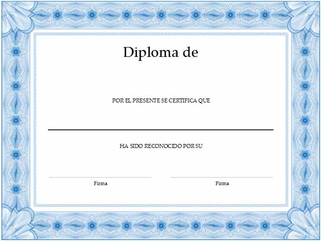 Formato para crear diplomas | Wikisabios