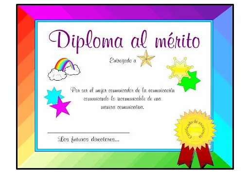 Como hacer diplomas para niños de preescolar - Imagui